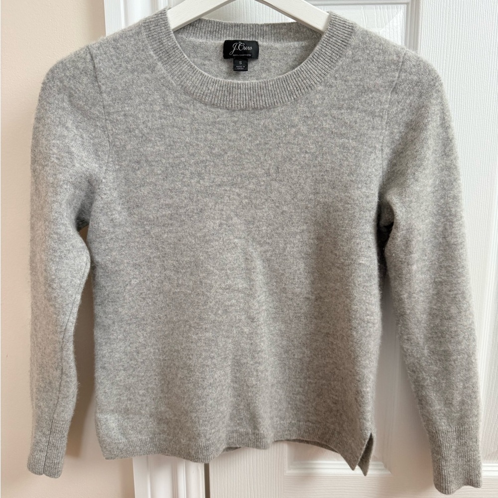 J. Crew Gray Crew Neck Sweater Classic Knit Design